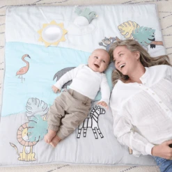 Aden + Anais™ Baby Bonding Play Mat 114 X 114 Cm -Kinderspeelgoed aden anais baby bonding play mat 114 x 114 cm a391395 4