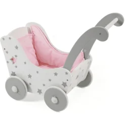 BAYER CHIC 2000 Houten Poppenwagen Stars Grijs 8 BAYER CHIC 2000 Houten Poppenwagen Stars Grijs -Kinderspeelgoed bayer chic 2000 houten poppenwagen stars grijs a296656 3