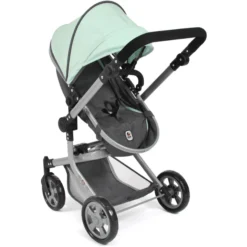 BAYER CHIC 2000 MIKA Gemêleerde Poppenwagen Antraciet-mint -Kinderspeelgoed bayer chic 2000 mika gemeleerde poppenwagen antraciet mint a355317 2