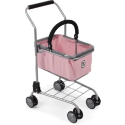 BAYER CHIC 2000 Supermarkt Boodschappentrolley Melange Grijs-roze -Kinderspeelgoed bayer chic 2000 supermarkt boodschappentrolley melange grijs roze a360014 3