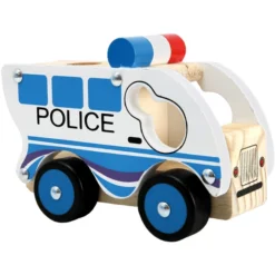 Bino Houten Politieauto -Kinderspeelgoed bino houten politieauto a212132 3