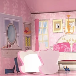 Bino Poppenhuis LED-verlicht, 9-delig -Kinderspeelgoed bino poppenhuis led verlicht 9 delig a350234 3