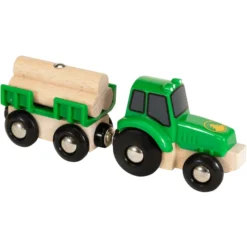BRIO Tractor Met Houten Aanhanger 33799