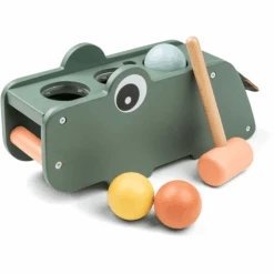 Done By Deer ™ Klopbank Croco Groen -Kinderspeelgoed done by deer klopbank croco groen a404225 2
