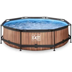 EXIT TOYS EXIT Frame Pool ø300x76cm (12v) - HoutoptiekEXIT PeakPro ø10ft Zwart