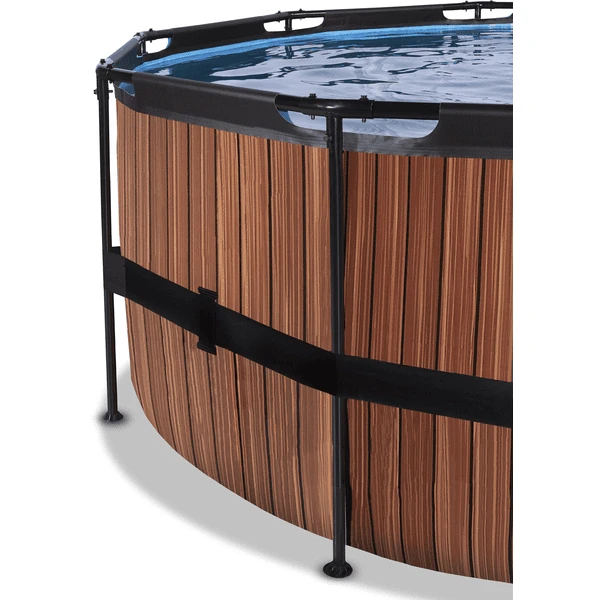 EXIT TOYS EXIT Frame Pool ø488x122cm (12v Sand Filter) - Houtlook 3 EXIT TOYS EXIT Frame Pool ø488x122cm (12v Sand Filter) - Houtlook - Afbeelding 3