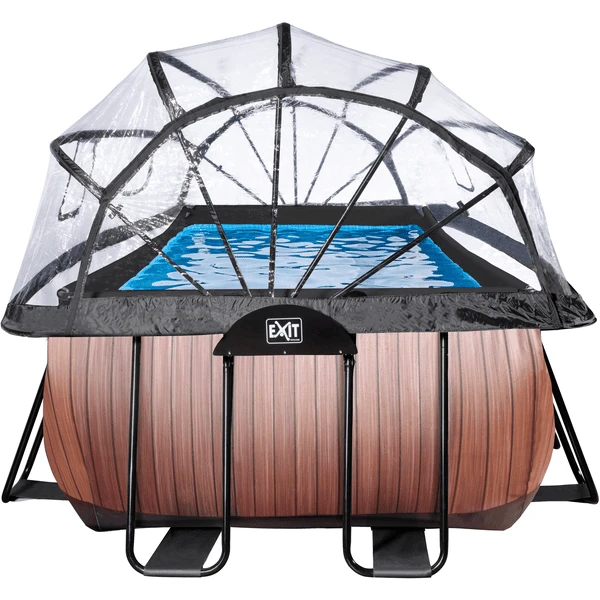 EXIT TOYS EXIT Frame Zwembad 4x2x1,22m (12v Sand Filter) - Houtoptiek + Zonnedak + Warmtepomp 4 EXIT TOYS EXIT Frame Zwembad 4x2x1,22m (12v Sand Filter) - Houtoptiek + Zonnedak + Warmtepomp - Afbeelding 4
