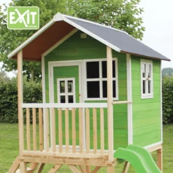 EXIT TOYS EXIT Loft 500 Houten Speelhuis - Groen -Kinderspeelgoed exit loft 500 houten speelhuis groen a248336 3