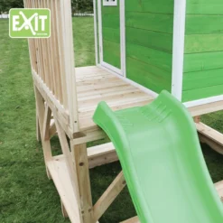 EXIT TOYS EXIT Loft 500 Houten Speelhuis - Groen -Kinderspeelgoed exit loft 500 houten speelhuis groen a248336 4