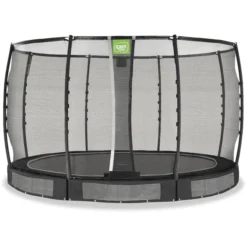 EXIT TOYS EXIT Silhouette Grondtrampoline ΓΈ366 Cm Met Veiligheidsnet - Groen