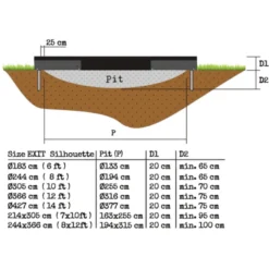 EXIT TOYS EXIT Silhouette Inground Trampoline ø244cm Met Veiligheidsnet - Zwart -Kinderspeelgoed exit silhouette inground trampoline o244cm met veiligheidsnet zwart a251714 3
