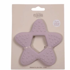 Filibabba Bijtring Ster Natuurlijk Rubber - Light Lavendel -Kinderspeelgoed filibabba bijtring ster natuurlijk rubber light lavendel a333540 2