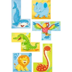 Goki Kubuspuzzel Wilde Dieren -Kinderspeelgoed goki kubuspuzzel wilde dieren a305593 3