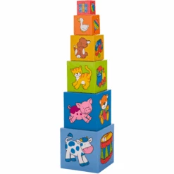Goki Stapelende Kubus -Kinderspeelgoed goki stapelende kubus a305646 2