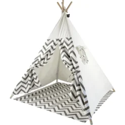 Hej Loenne Kindertent, Wit-grijs Gekarteld