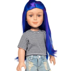 I'M A GIRLY Blauwe Lange Pruik 7 I'M A GIRLY Blauwe Lange Pruik -Kinderspeelgoed im a girly blauwe lange pruik a315126 2