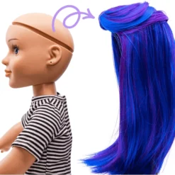 I'M A GIRLY Blauwe Lange Pruik 9 I'M A GIRLY Blauwe Lange Pruik -Kinderspeelgoed im a girly blauwe lange pruik a315126 4