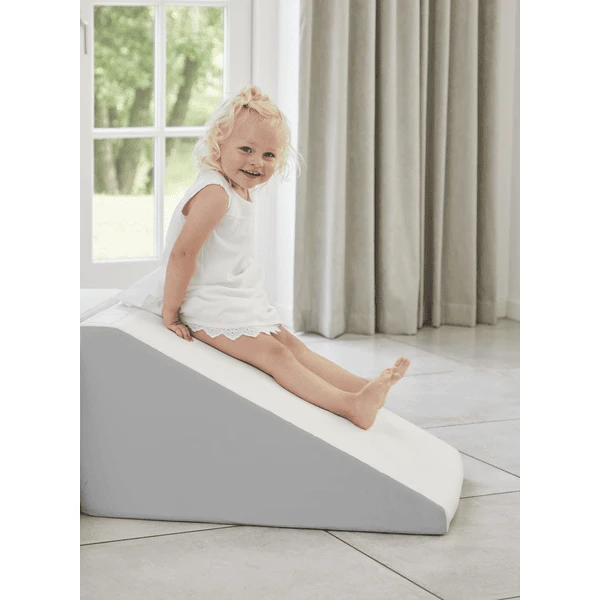 KIDKII Trap En Glijbaan Kunstleer Wit Lichtgrijs 2 KIDKII Trap En Glijbaan Kunstleer Wit Lichtgrijs - Afbeelding 2