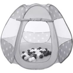 Knorr® Speelgoed Bellox Speeltent "Grijs White Stars " Incl. 50 Speelballen