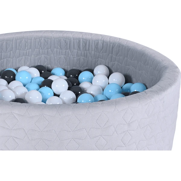 Knorr® Toys Ballenbak Soft Cosy Geo Grey Inclusief 300 Ballen Grijs/creme/lichtblauw 3 Knorr® Toys Ballenbak Soft Cosy Geo Grey Inclusief 300 Ballen Grijs/creme/lichtblauw - Afbeelding 3