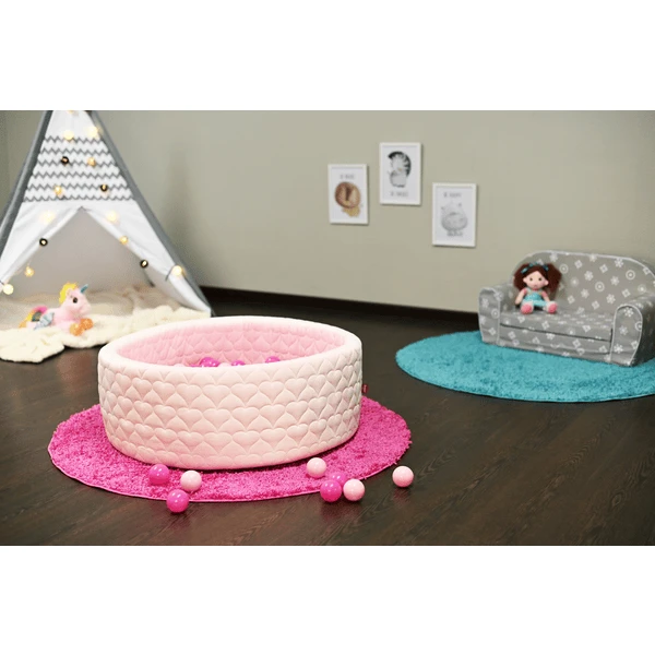 Knorr® Toys Ballenbak Soft Cosy Heart Rose Inclusief 300 Ballen Soft Pink 2 Knorr® Toys Ballenbak Soft Cosy Heart Rose Inclusief 300 Ballen Soft Pink - Afbeelding 2