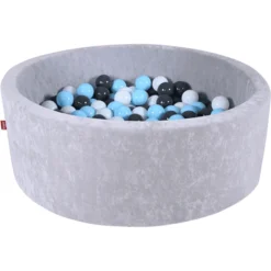 Knorr® Toys Ballenbak Soft Grey Inclusief 300 Ballen Creme/grey/lightblue