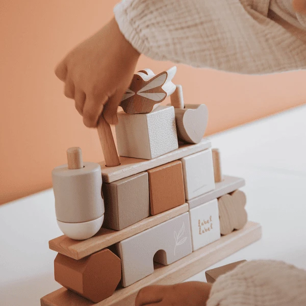 Label Label - Stapelblokken - Nougat 2 Label Label - Stapelblokken - Nougat - Afbeelding 2