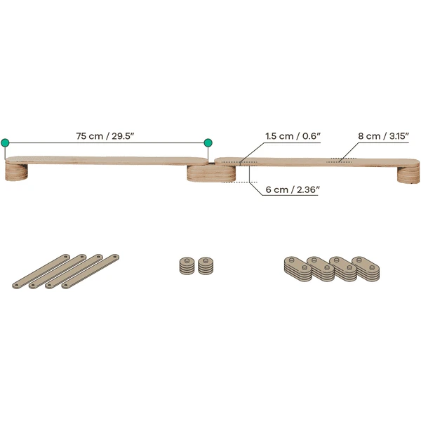 LEG & GO Evenwichtsbalk Set Van 4 2 LEG & GO Evenwichtsbalk Set Van 4 - Afbeelding 2