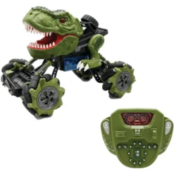 LEXIBOOK Cross Lander® Tirex - Op Afstand Bestuurbare Dinosaurusauto, Gekke Stunts, Spuugt Rook