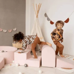 MISIOO Foam Speeltuin Mini Met 100 Ballen, Roze -Kinderspeelgoed misioo foam speeltuin mini met 100 ballen roze a327649 2