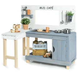MUDDY BUDDY Speelkeuken Voor Buiten "Mud Café" Wit-wolkgrijs