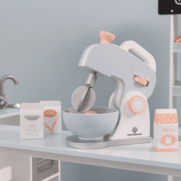 MUSTERKIND® Mixer-Set Olea Wit Grijsblauw 2 MUSTERKIND® Mixer-Set Olea Wit Grijsblauw - Afbeelding 2