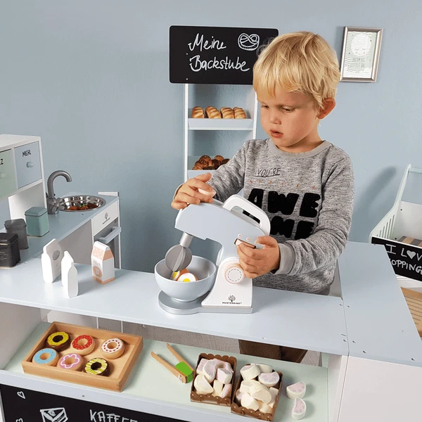 MUSTERKIND® Mixer-Set Olea Wit Grijsblauw 3 MUSTERKIND® Mixer-Set Olea Wit Grijsblauw - Afbeelding 3