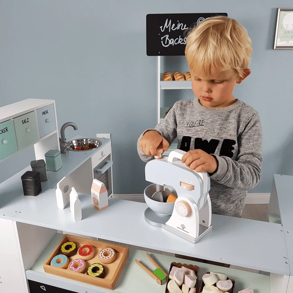 MUSTERKIND® Mixer-Set Olea Wit Grijsblauw 4 MUSTERKIND® Mixer-Set Olea Wit Grijsblauw - Afbeelding 4