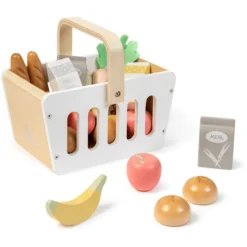 MUSTERKIND ® Winkelmandje- Carum - Wit/natuurlijk/multikleurig