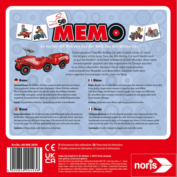 Noris 50 Jaar BIG Bobby Car Memo 4 Noris 50 Jaar BIG Bobby Car Memo - Afbeelding 4
