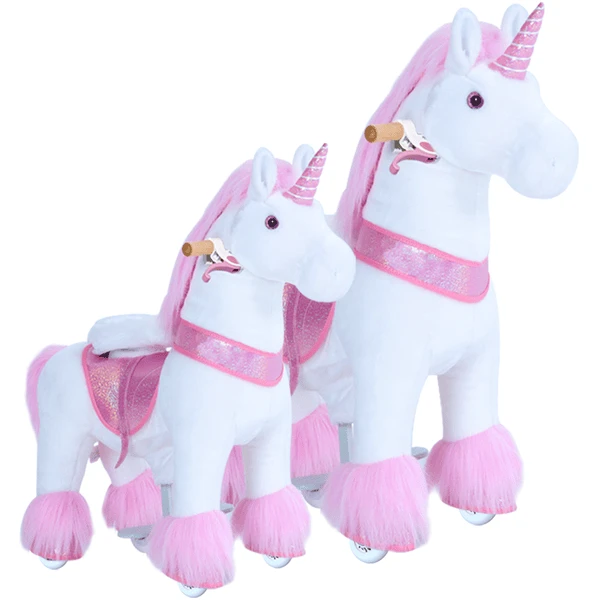 PonyCycle ® Roze Eenhoorn Met Rem - Klein 4 PonyCycle ® Roze Eenhoorn Met Rem - Klein - Afbeelding 4