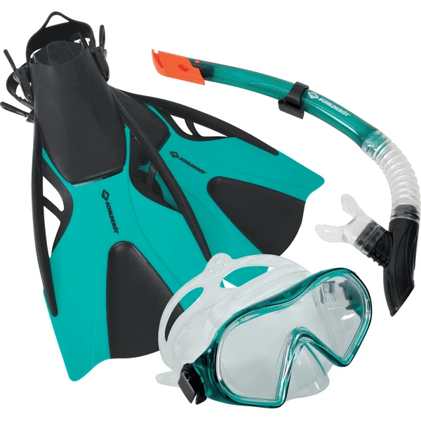 Schildkröt SCHILDKRÖT ® Snorkelset Cayman Turquoise - 3 Stuks, Maat L/XL 1 Schildkröt SCHILDKRÖT ® Snorkelset Cayman Turquoise - 3 Stuks, Maat L/XL