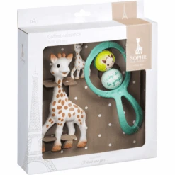 VULLI Sophie La Girafe® Geboortegeschenkset Met Sophie La Girafe®, 1 Rammelaar Swing, 1 Sleutelhanger